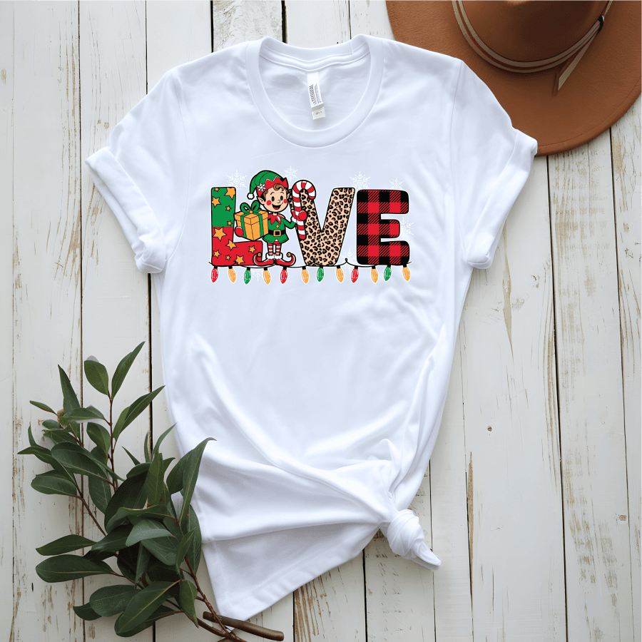 Love Elf, Christmas Ready-to-Press DTF Transfer