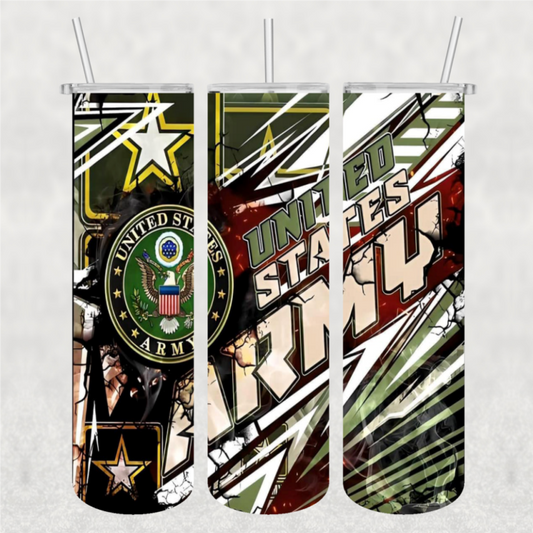 ARMY Ready-to-Press 20 oz. Skinny Tumbler Wrap