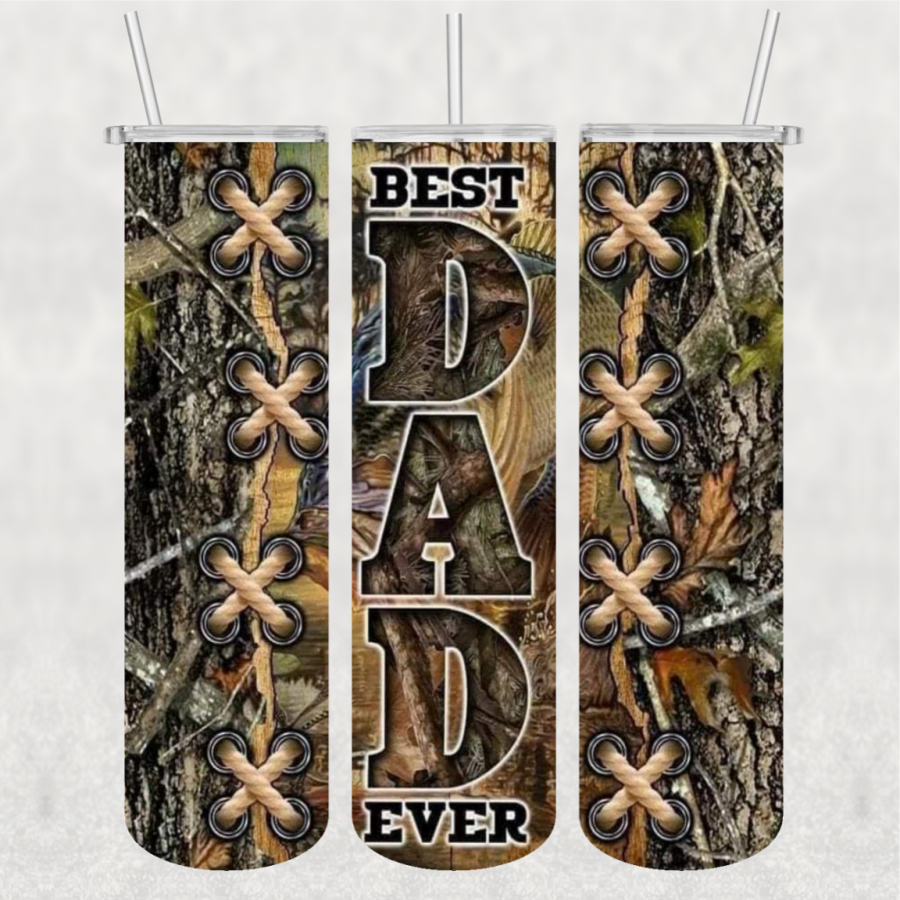 Best Dad Ready-to-Press 20 oz skinny tumbler wrap