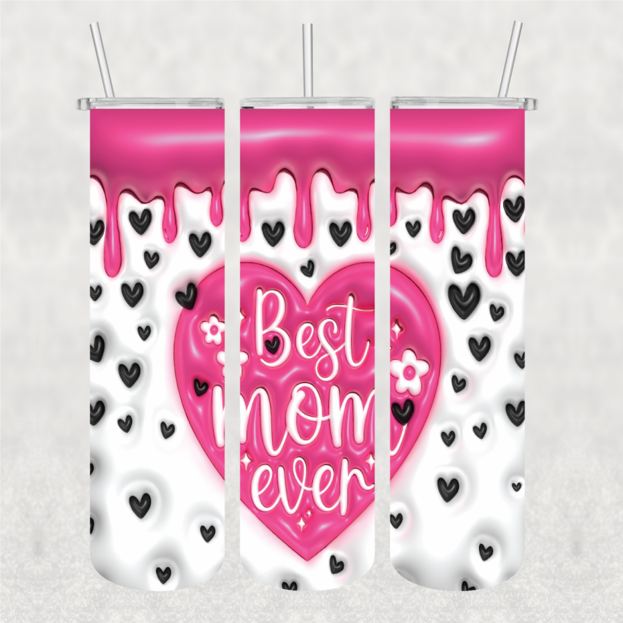 Best Mom Ready-to-Press 20 oz skinny tumbler wrap