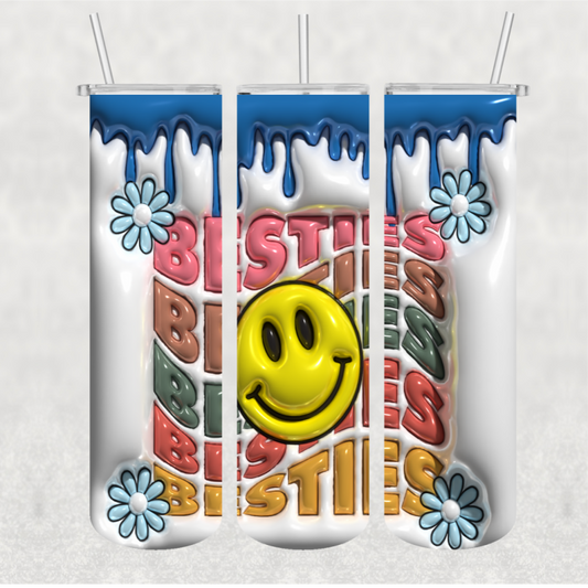 Besties Ready-To-Press 20 oz skinny tumbler wrap