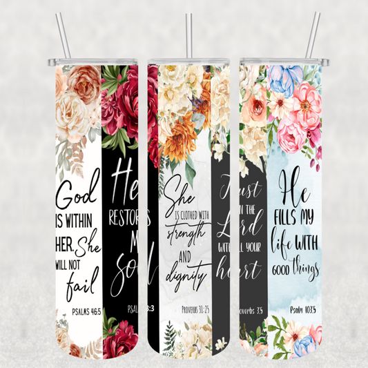Bible affirmation Ready-to-Press 20 oz skinny tumbler wrap