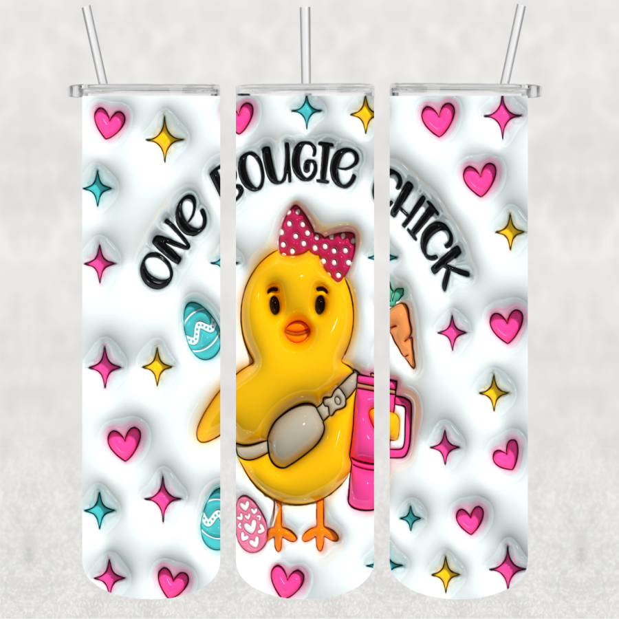 One bougie chick Ready-to-Press 20 oz skinny tumbler transfer