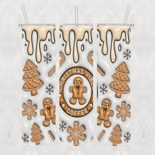 Christmas Coffee Ready-to-Press 20 oz skinny tumbler transfer
