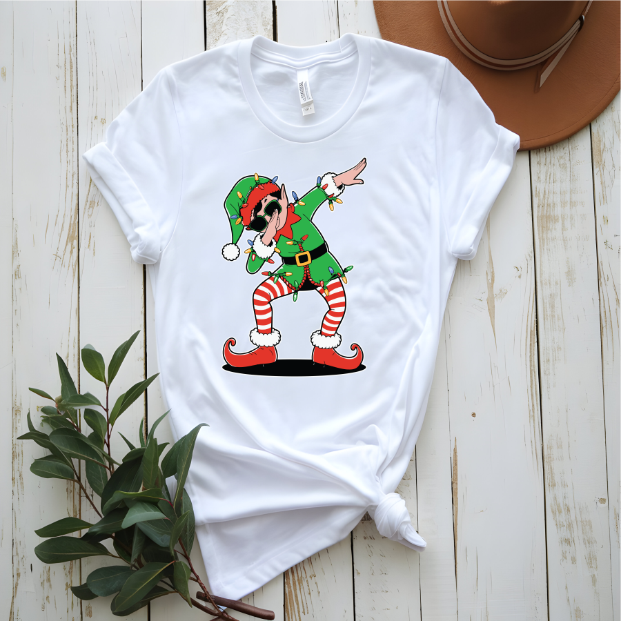 Dancing Elf Ready-to-Press Christmas DTF Transfer