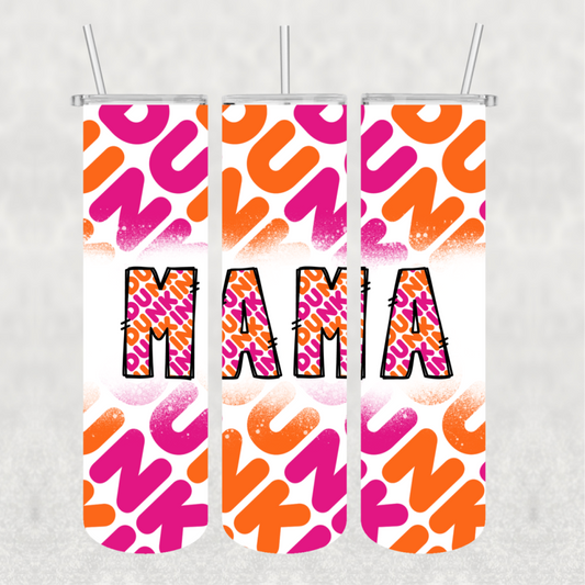 Dunkie Mama Ready-to-Press 20 oz skinny tumbler wrap