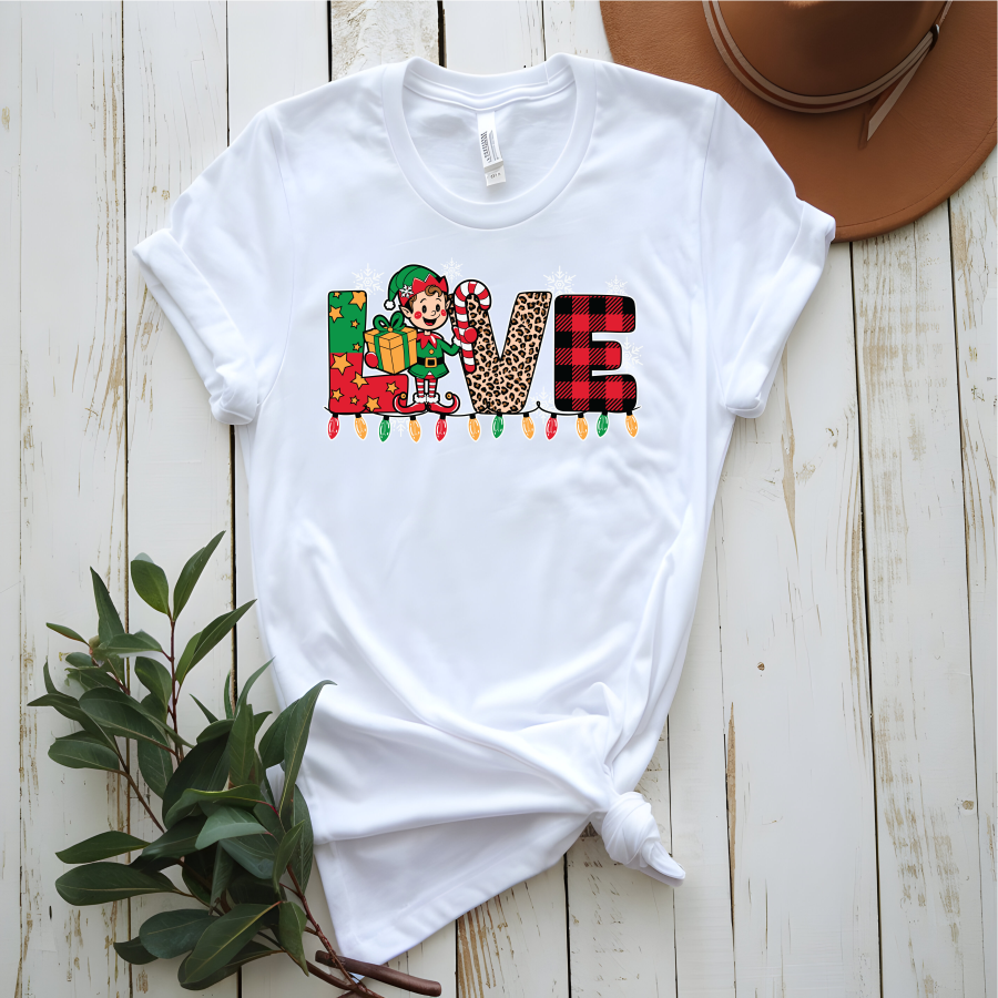 Love Elf, Christmas Ready-to-Press DTF Transfer