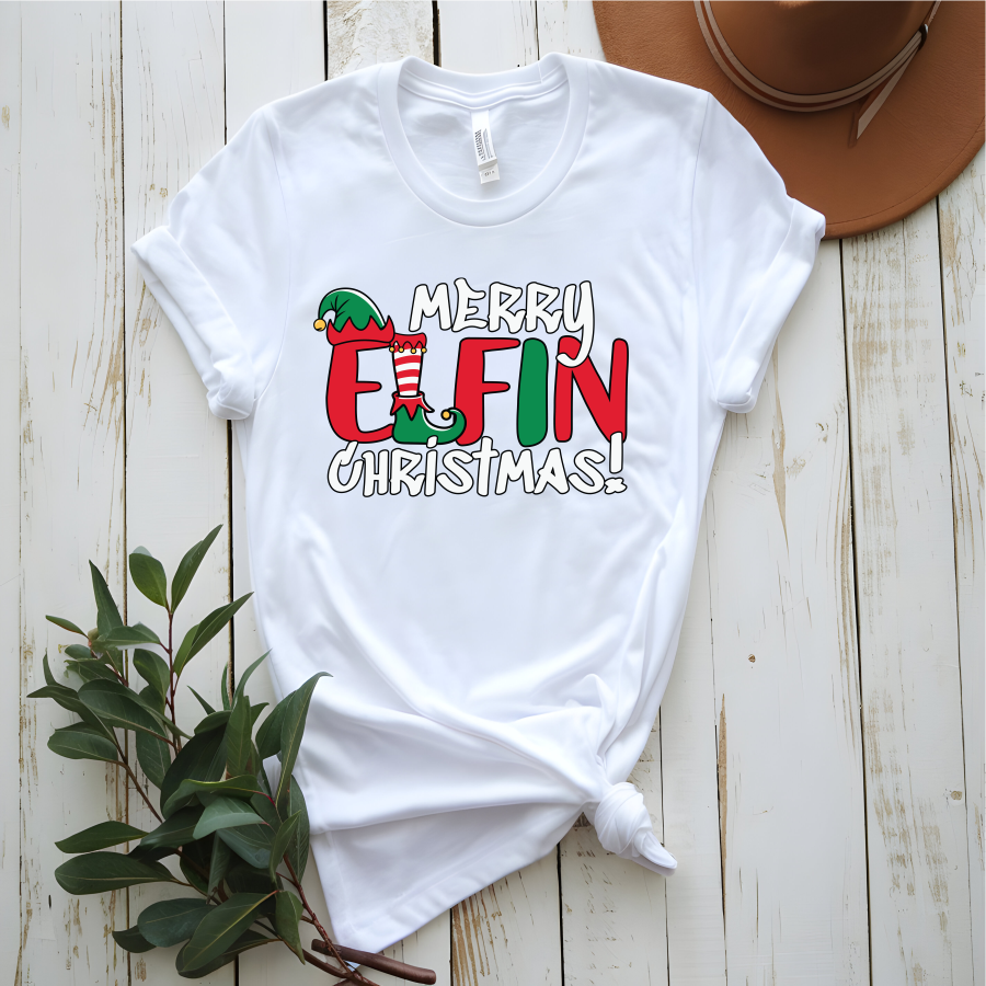 Merry Elfin, Christmas Ready-to-Press DTF Transfer