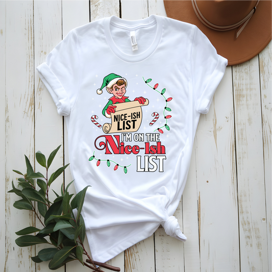 Nice-ish List, Elf Ready-to-Press DTF Transfer