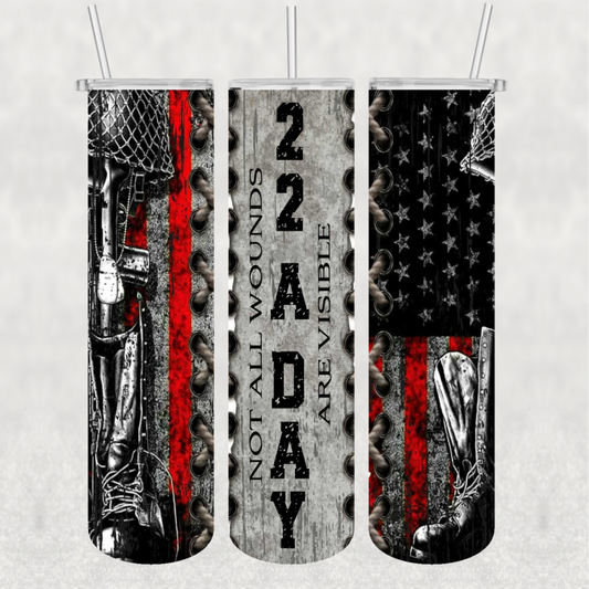 Not all wounds Ready-to-Press 20 oz skinny tumbler transfer