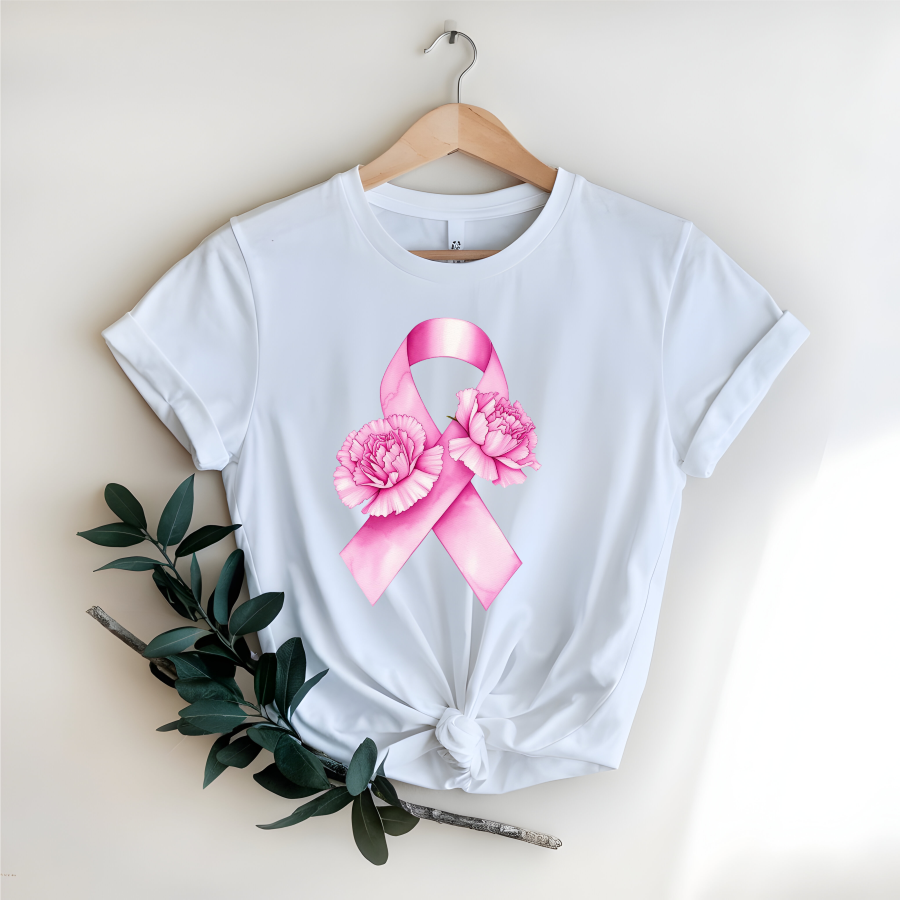Pink Ribbon Breast Cancer Awareness DTF Transfer