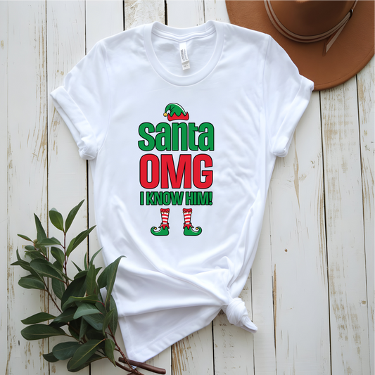 Santa OMG I know him, Christmas DTF Transfer