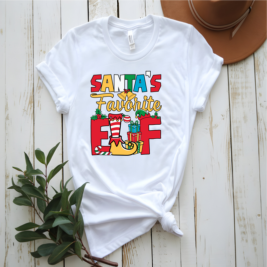 Santas Favorite Elf, Christmas DTF Transfer