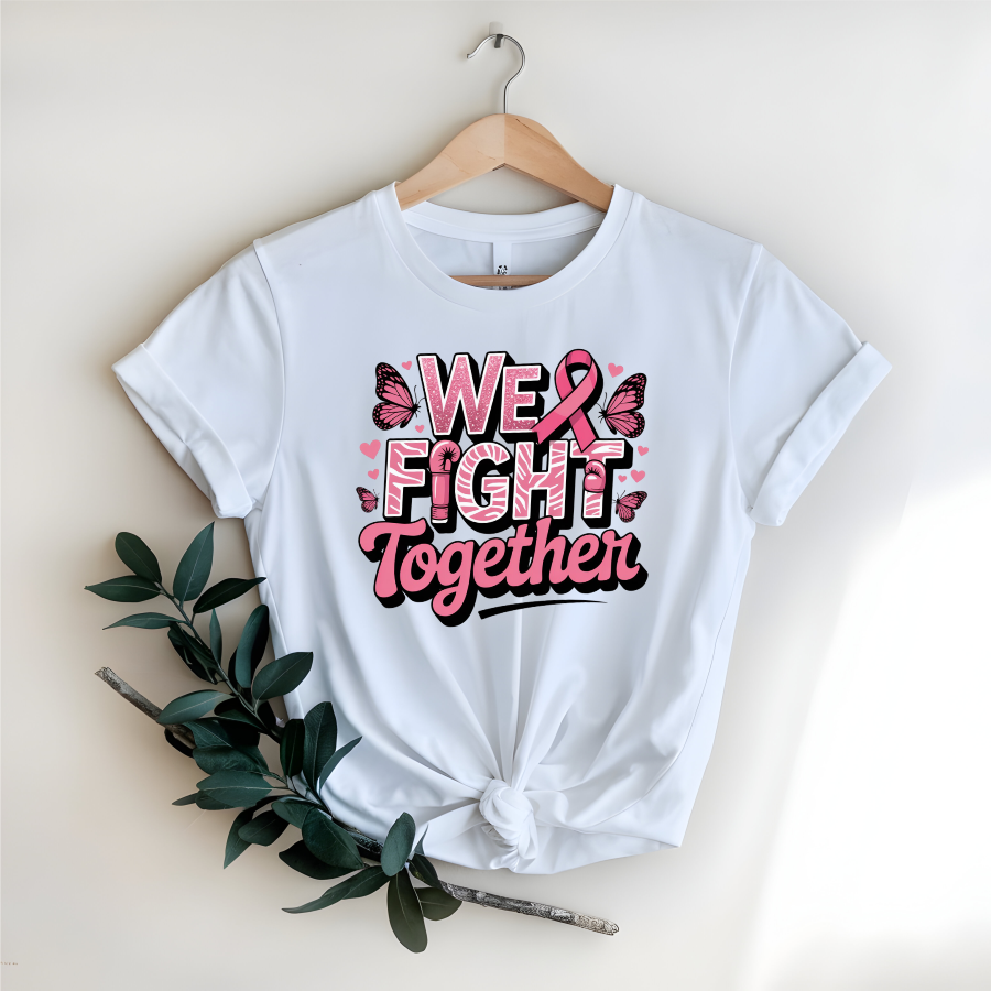 We Fight Together Breast Cancer Awareness DTF Transfer